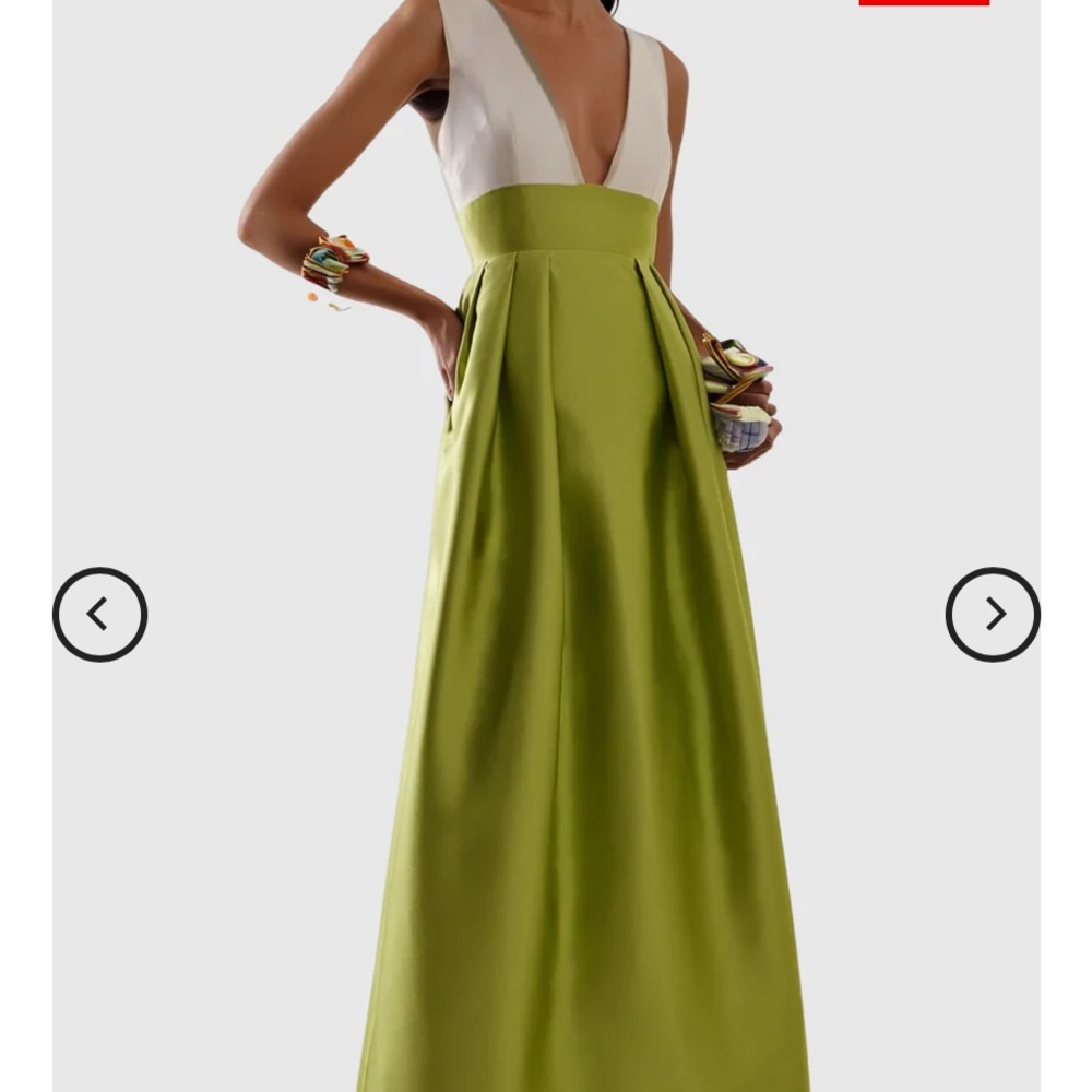 Candis Plunge Satin Maxi Dress - NWT